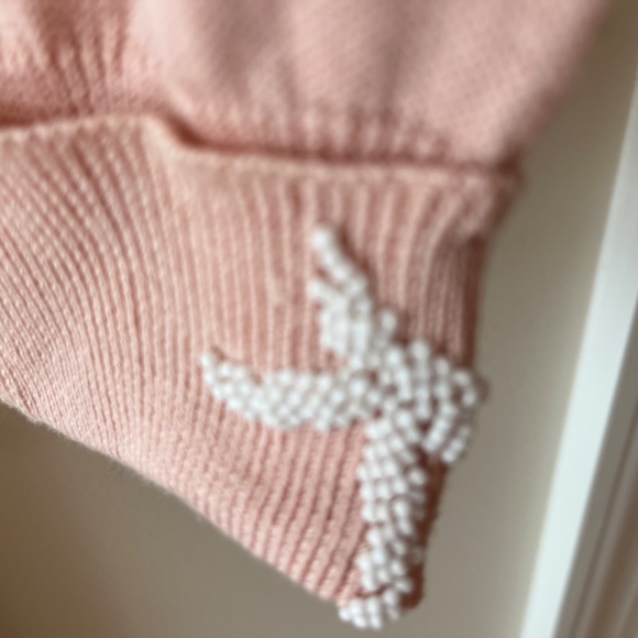 Karen Kane Pink Beaded Cardigan Sweater, Size Medium - Picture 5 of 8